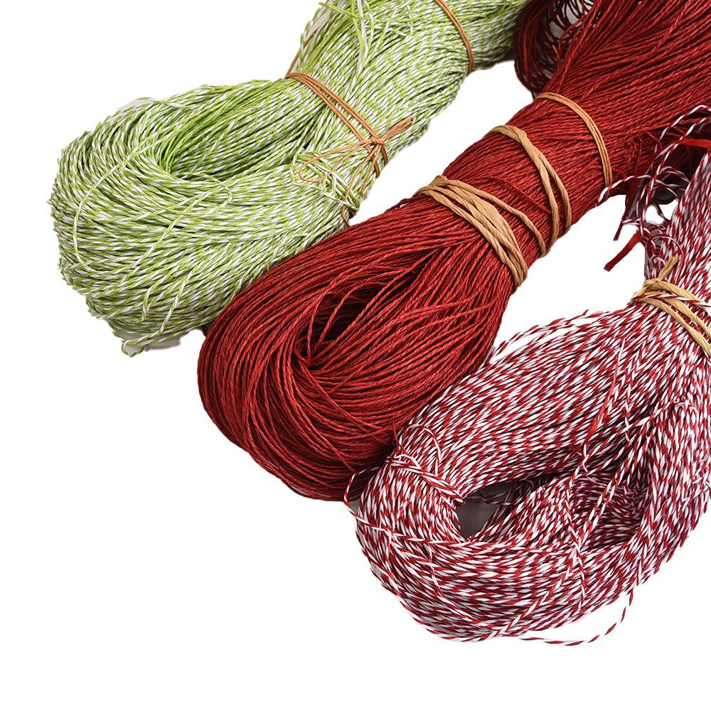 handmade diy paper string 1.5 double strand kraft twine tag rope flowers gift birthday cake packaging rope wholesale Item Picture