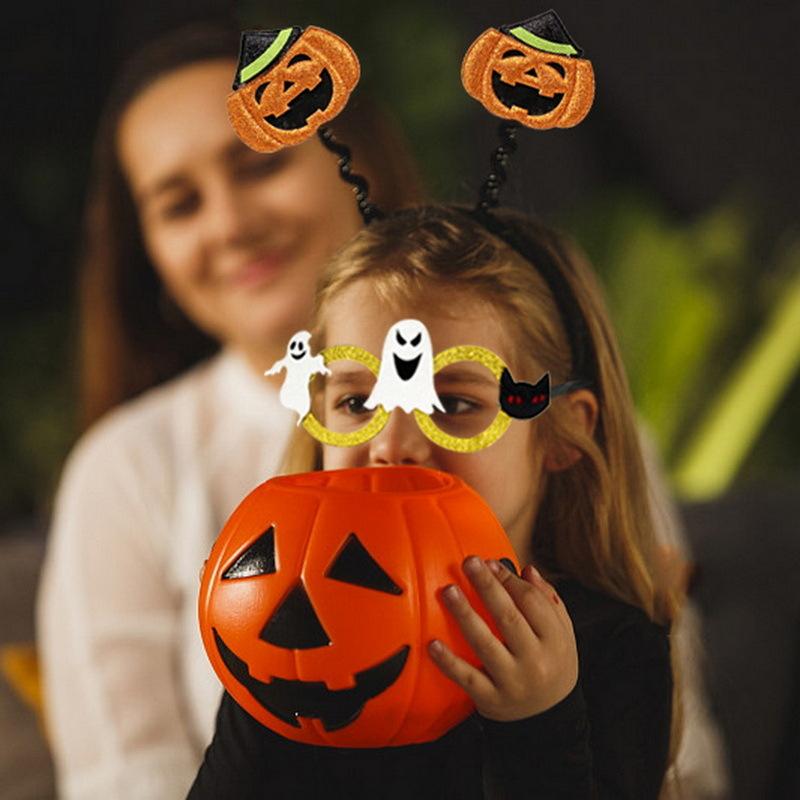 amazon halloween pumpkin glasses children adult ghost festival party decoration photo props funny glasses frame batch details Picture
