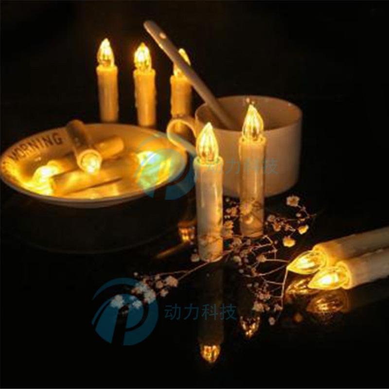 led electronic candle light remote control christmas candle 9cm birthday candle party with clip christmas tree pole candle cross border Application Scenario