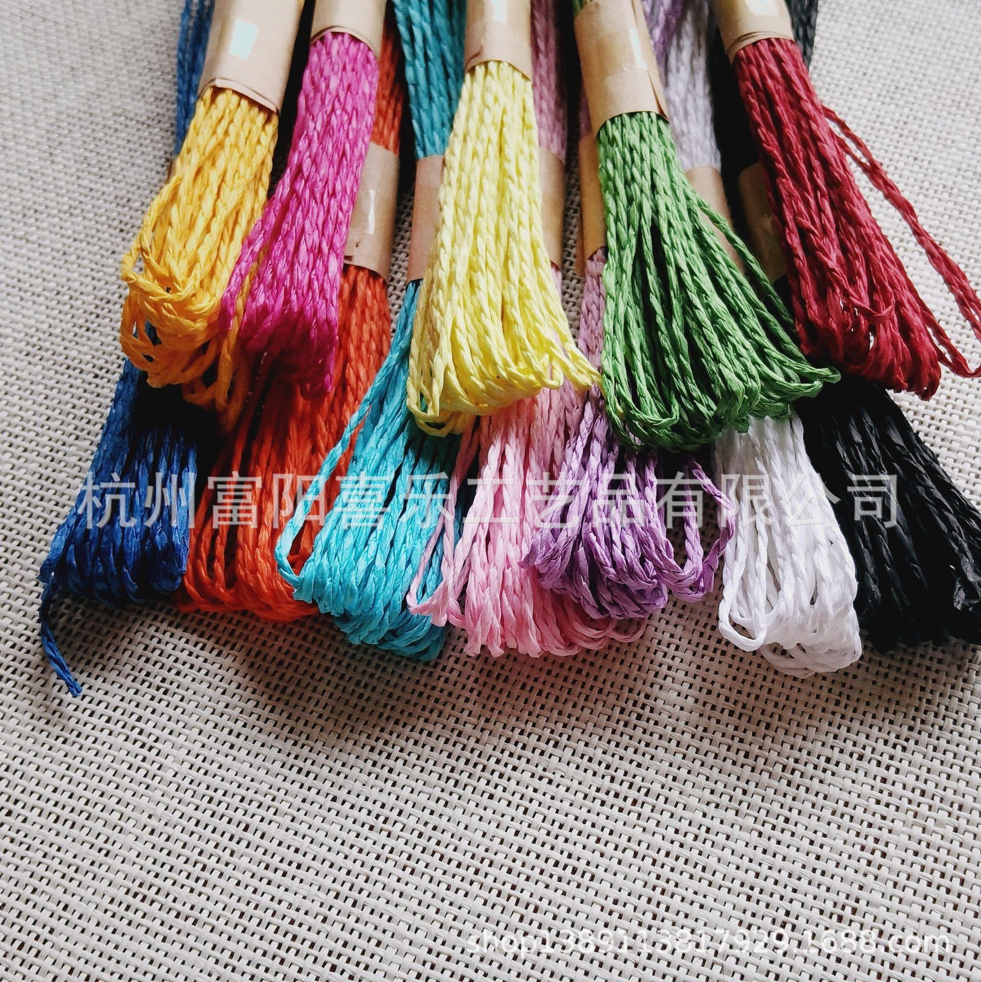 Color Paper String DIY Product Accessories Woven Paste Rope 7 M 12 Color Crafted Paper Rope Paper String Color