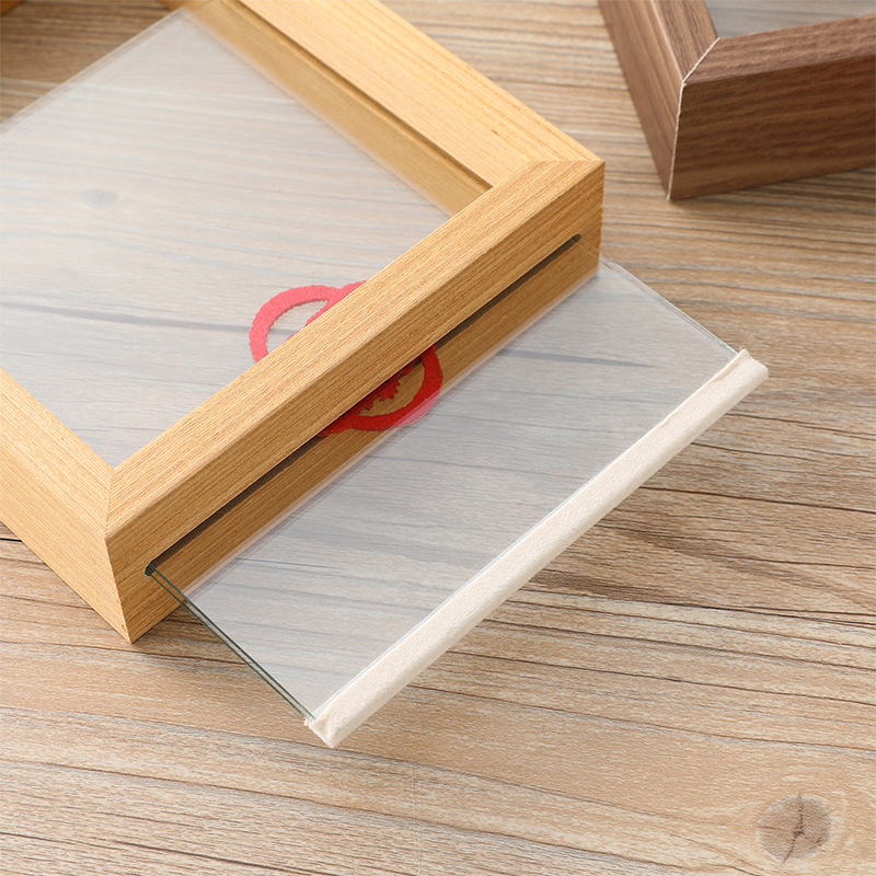 Creative wooden DIY photo frame and picture frame display stand decoration, simple and modern home photo display stand, storage, organization and beautification of living space, wooden photo frame Specification image