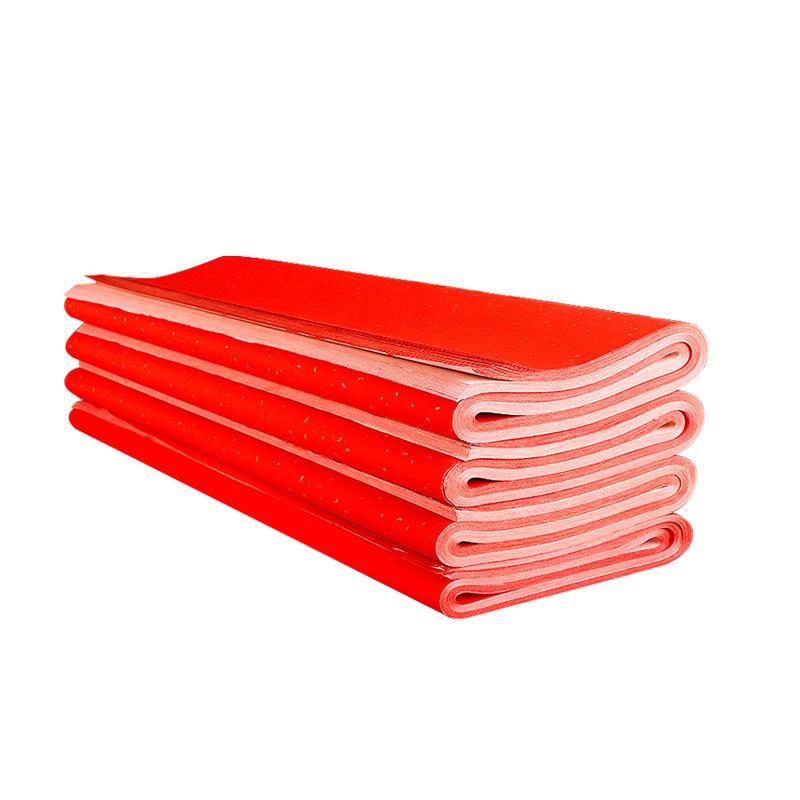 red paper wannianhong xuan paper couplet four feet six feet a3a4 new year couplet sprinkling gold wedding housewarming paper-cut writing brush calligraphy paper Item Picture