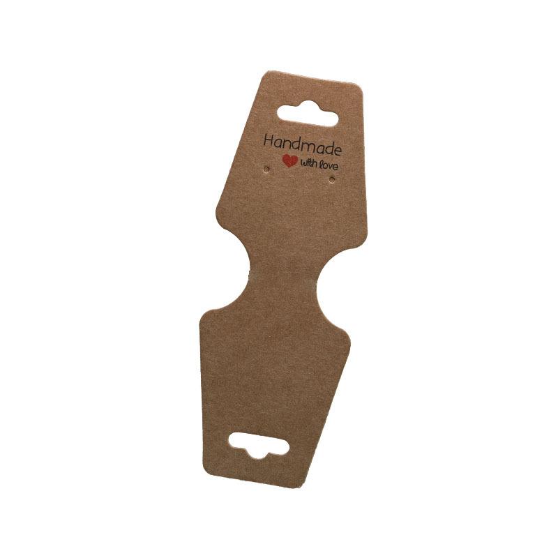 self-adhesive kraft paper folding card piece color printing white cardboard diy hair accessories hair rope tag ornament card paper Item Picture