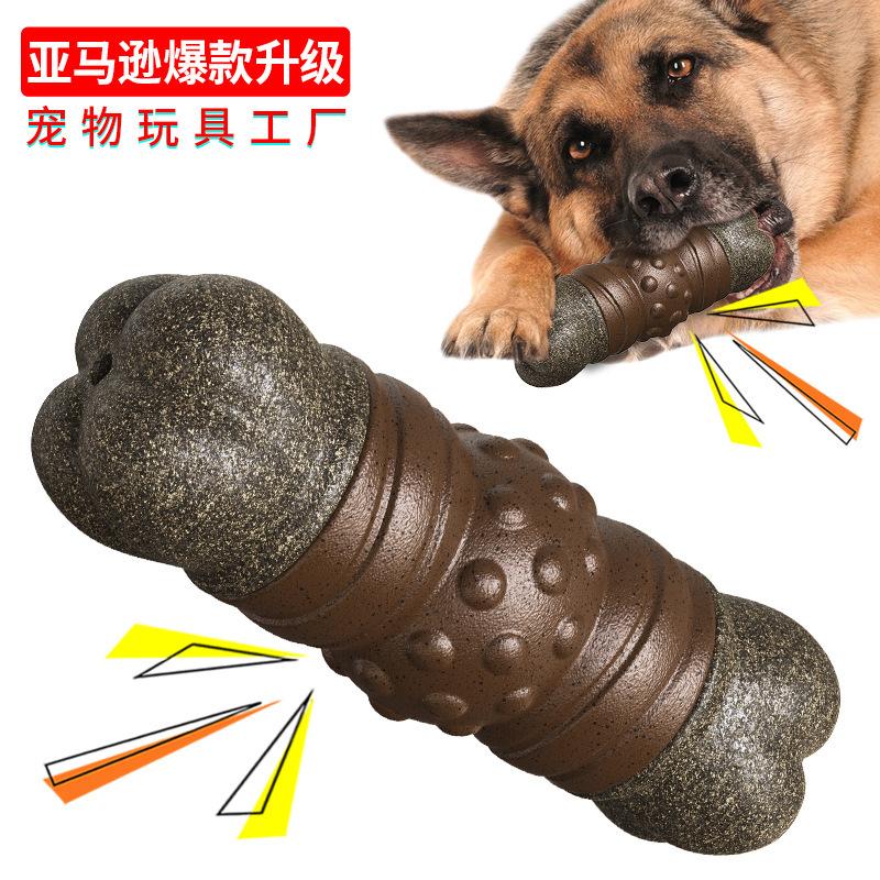 pet supplies factory wholesale company new hot amazon dog toothbrush creak sound bone dog chew toy full figure