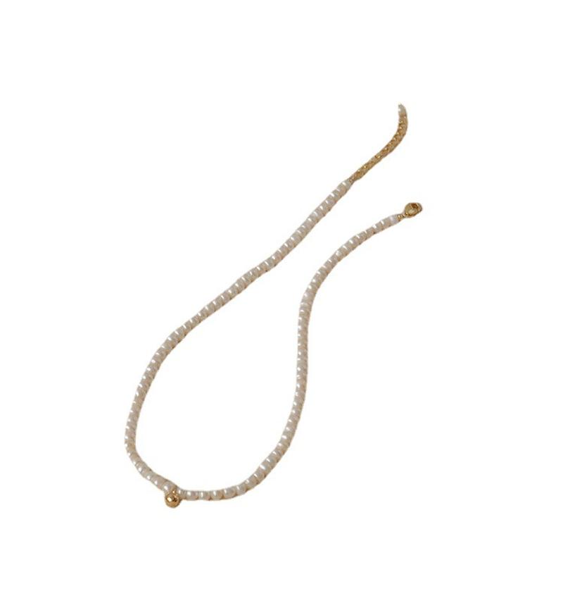 French Ins Women's Accessories Freshwater Small Pearl Necklace Female Clavicle Chain Light Luxury Minority Design Sense Necklace Female Item Picture