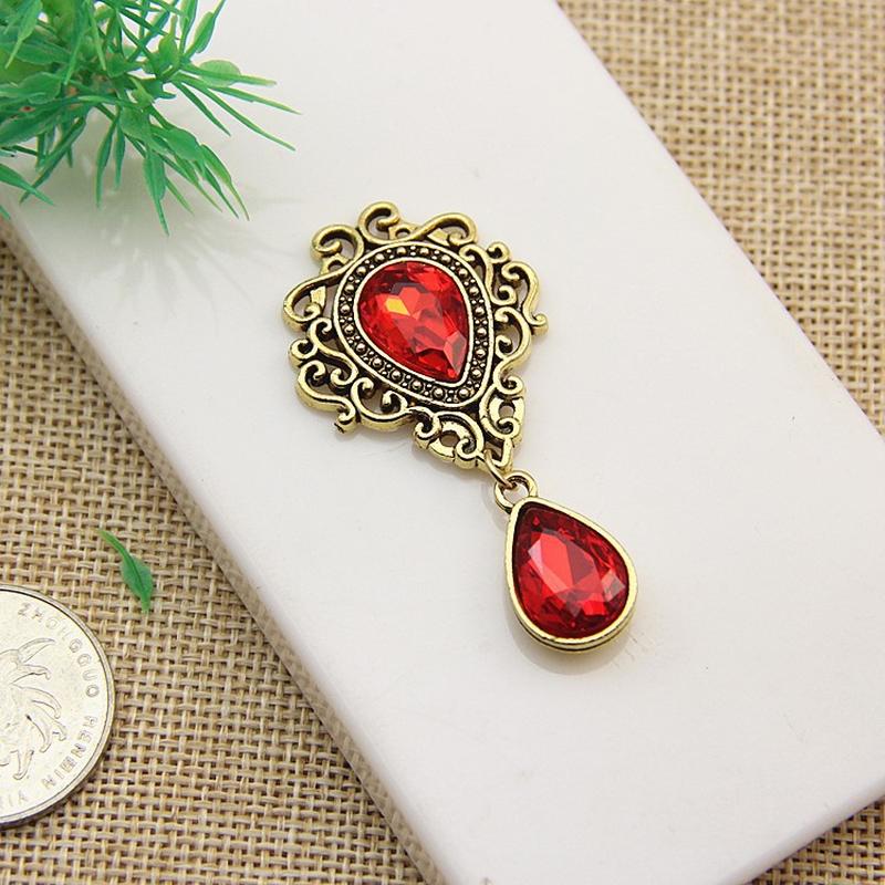 ancient & gold hollow lace pearl double crystal water drop diy materials accessories alloy flower disk drill buckle charm Application Scenario