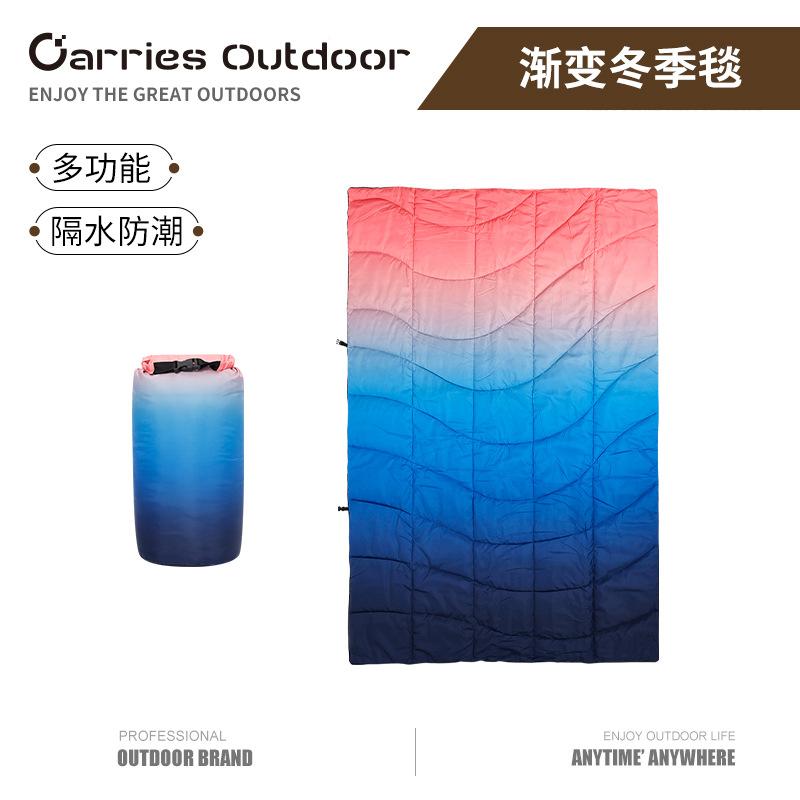 outdoor travel winter blanket portable multifunctional camping blanket park thickened moisture-proof camping quilt warm shawl