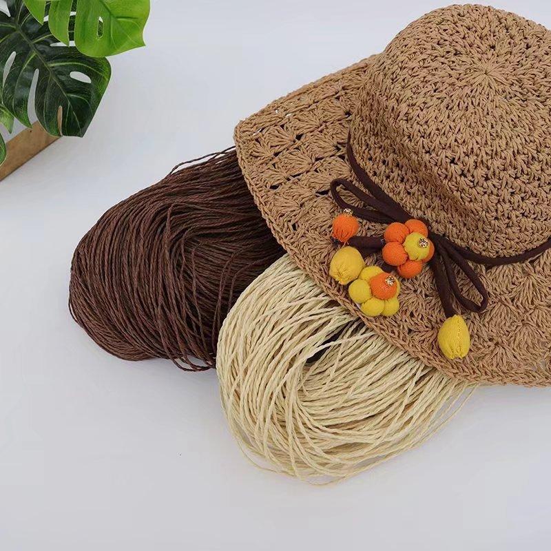 2mm monofilament lafei paper woven spring and summer yarn cotton and linen cord rope hollow cotton thread linen thread raffia thread