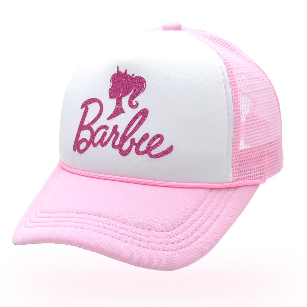 cross-border glitter mesh baseball cap printing mesh cap summer beach female sun hat girlfriends party trucker cap Specification drawing
