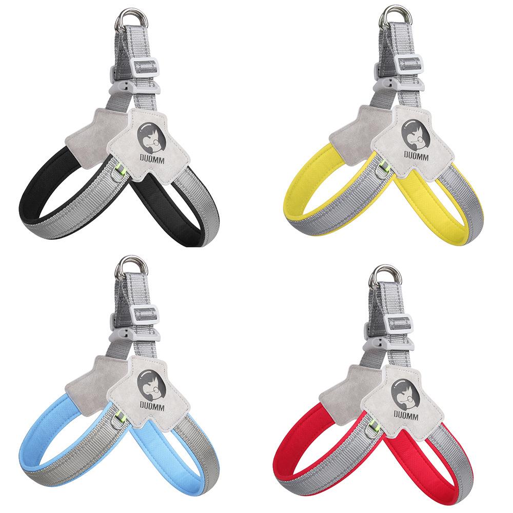 customizable dog hand holding rope saddle pet harness breathable reflective dog chest and back pet hand holding rope