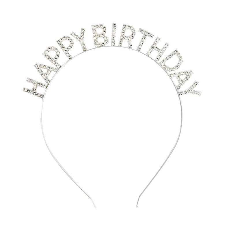 european and american birthday party headdress headband female letter happy birthday headband female Specification drawing