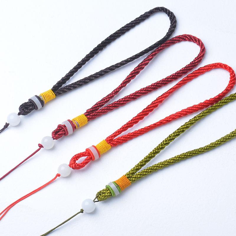 string of jades and pearls micro glass bead hand toy string diy hand-woven handgrip jewelry lanyard crafts pendant rope