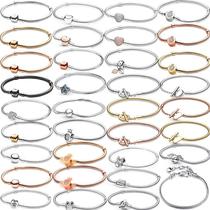 pandora copper basic chain women men bracelet crown zircon classic hot sale snake bone bracelet diy making