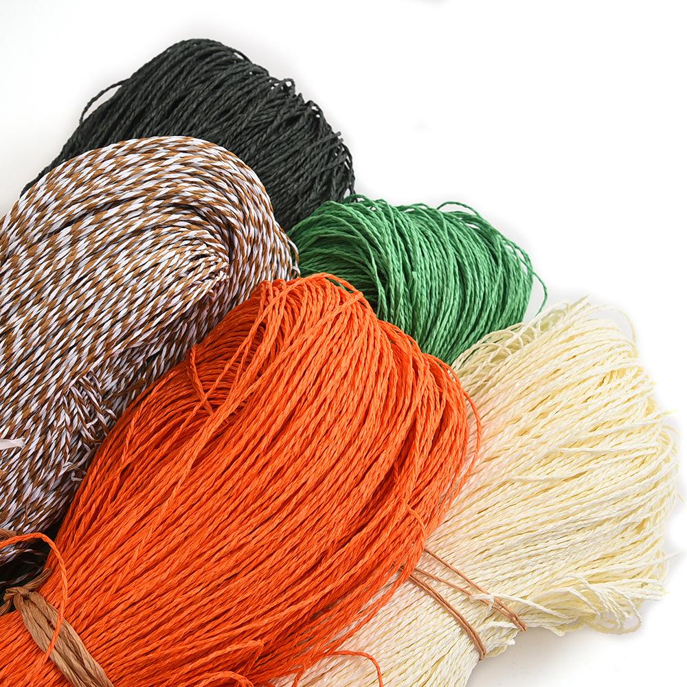 handmade diy paper string 1.5 double strand kraft twine tag rope flowers gift birthday cake packaging rope wholesale full figure