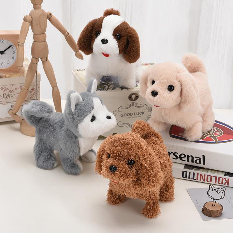plush electric puppy simulation pet dog walking poodle children amazon cross-border call the toy dog full figure
