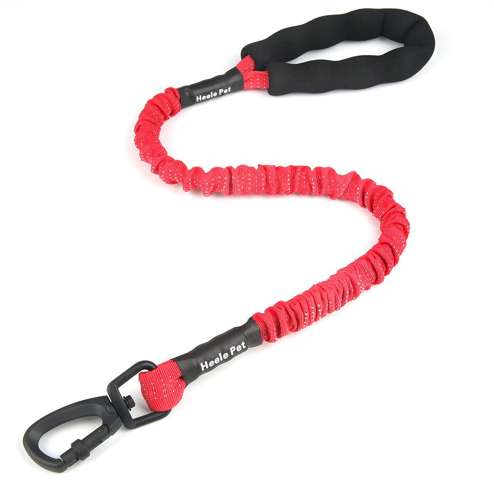 dog elastic hand holding rope large dog traction belt chest and back wear-resistant bite-resistant pet high elastic tension dog leash details Picture