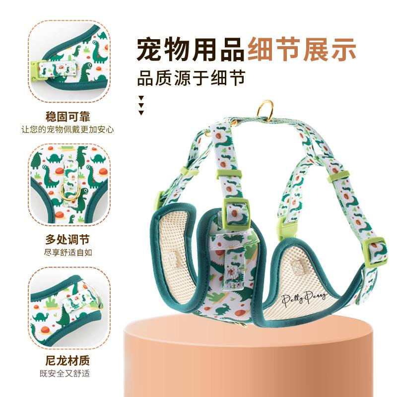 in stock dog chest and back breathable mesh pet's chest-back dog breast strap hand holding rope source factory wholesale Specification drawing