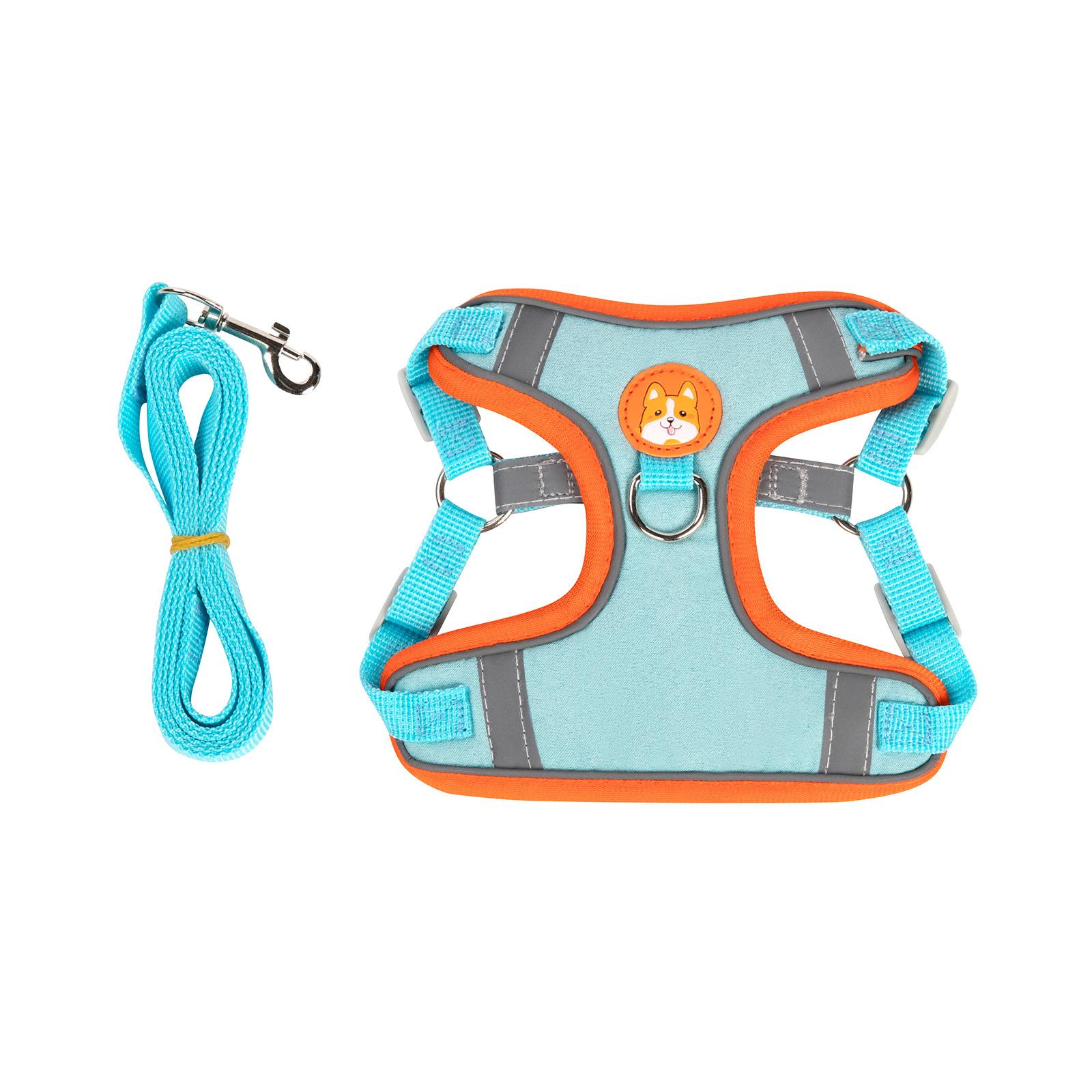 cross-border hot cartoon breathable dog chest and back pet hand holding rope small and medium-sized dogs outdoor dog leash pet's chest-back Application Scenario