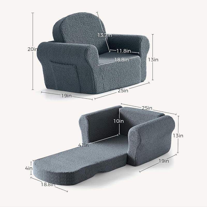 cute bear folding children's sofa sponge mat people pet universal sponge mat creative flannel sofa cartoon cross-border Item Picture