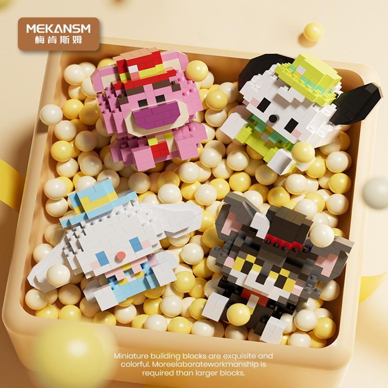 [wholesale delivery] mekensham bowler hat party sanrio series cartoon doll compatible with lego building blocks toy Application Scenario