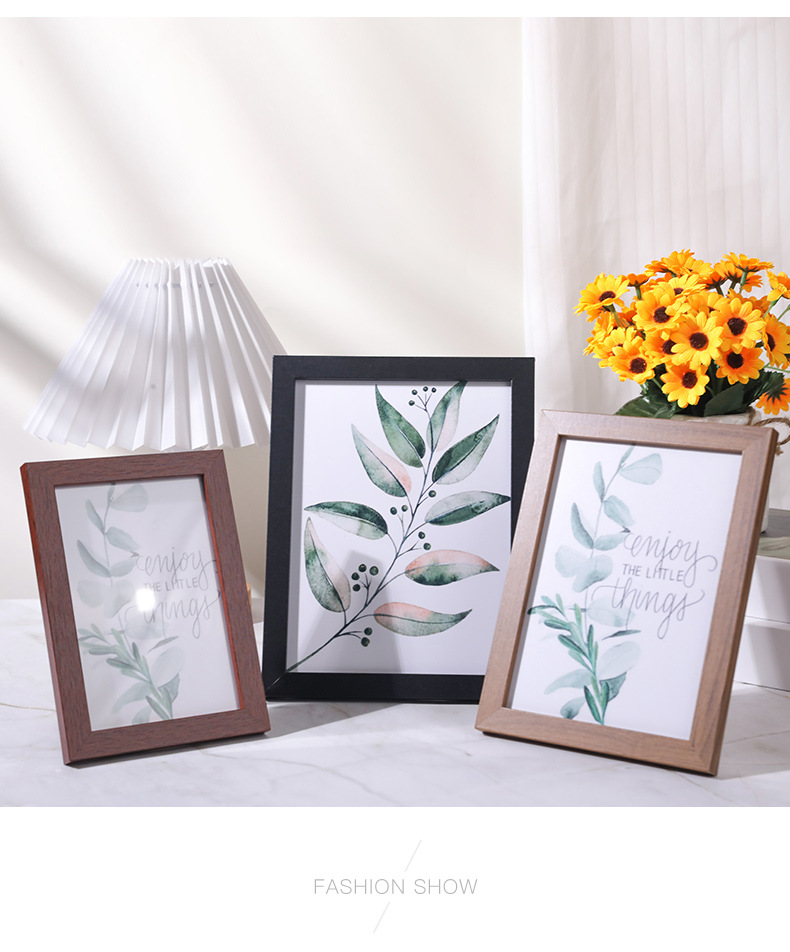 画框摆台摆件照片墙5寸6寸7寸8寸10寸a4创意简约diy木质相框创意照片墙装饰收藏美好瞬间简约时尚摆台黑色相框详情7