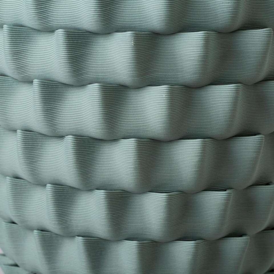 2024新款3D打印软装陶瓷摆件轻奢镂空花盆设计白底实物图