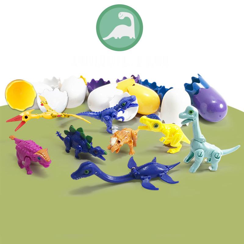 cross-border amazon deformed dinosaur egg plastic animal toys children's tyrannosaurus boy model toy