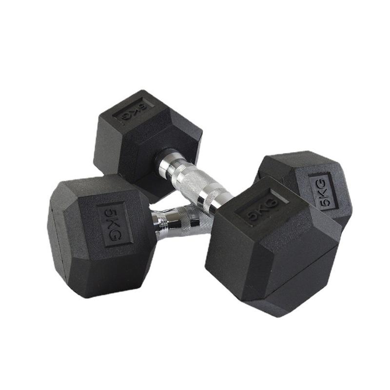 hexagonal dumbbell plastic fixed dumbbell men's gym commonly used home fitness can be used as push-up support factory