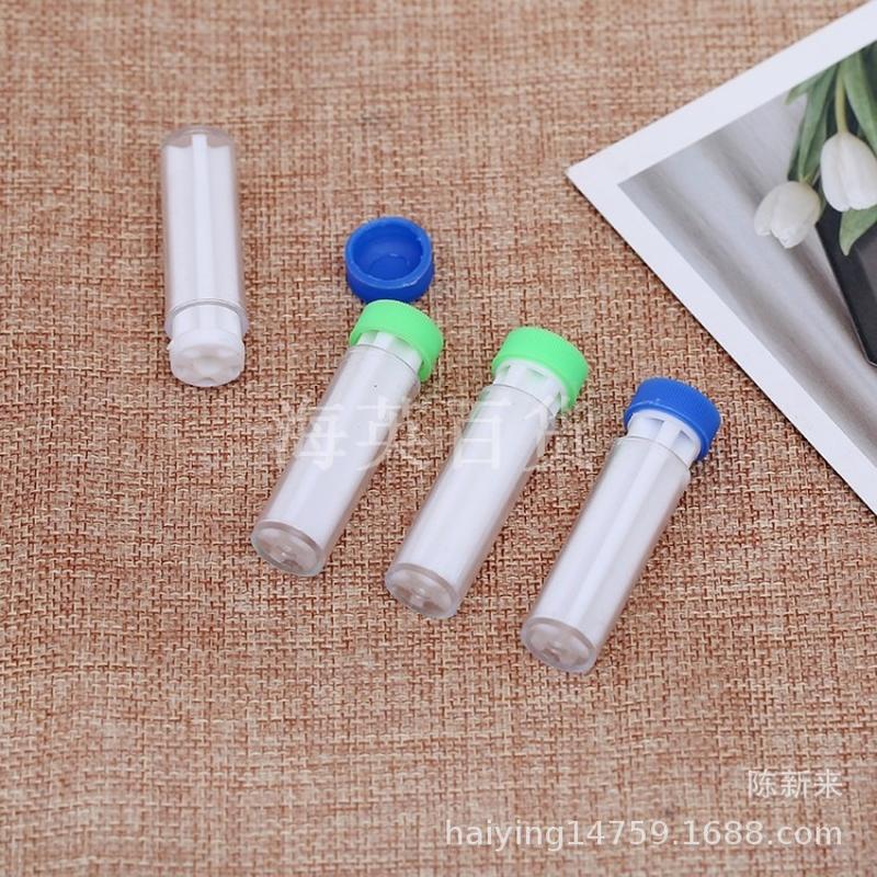 C618238 Plastic Rotary Needle Cylinder White Needle Bottle Cross Stitch Needle Cylinder DIY Storage Bottle Sewing Kit Accessories