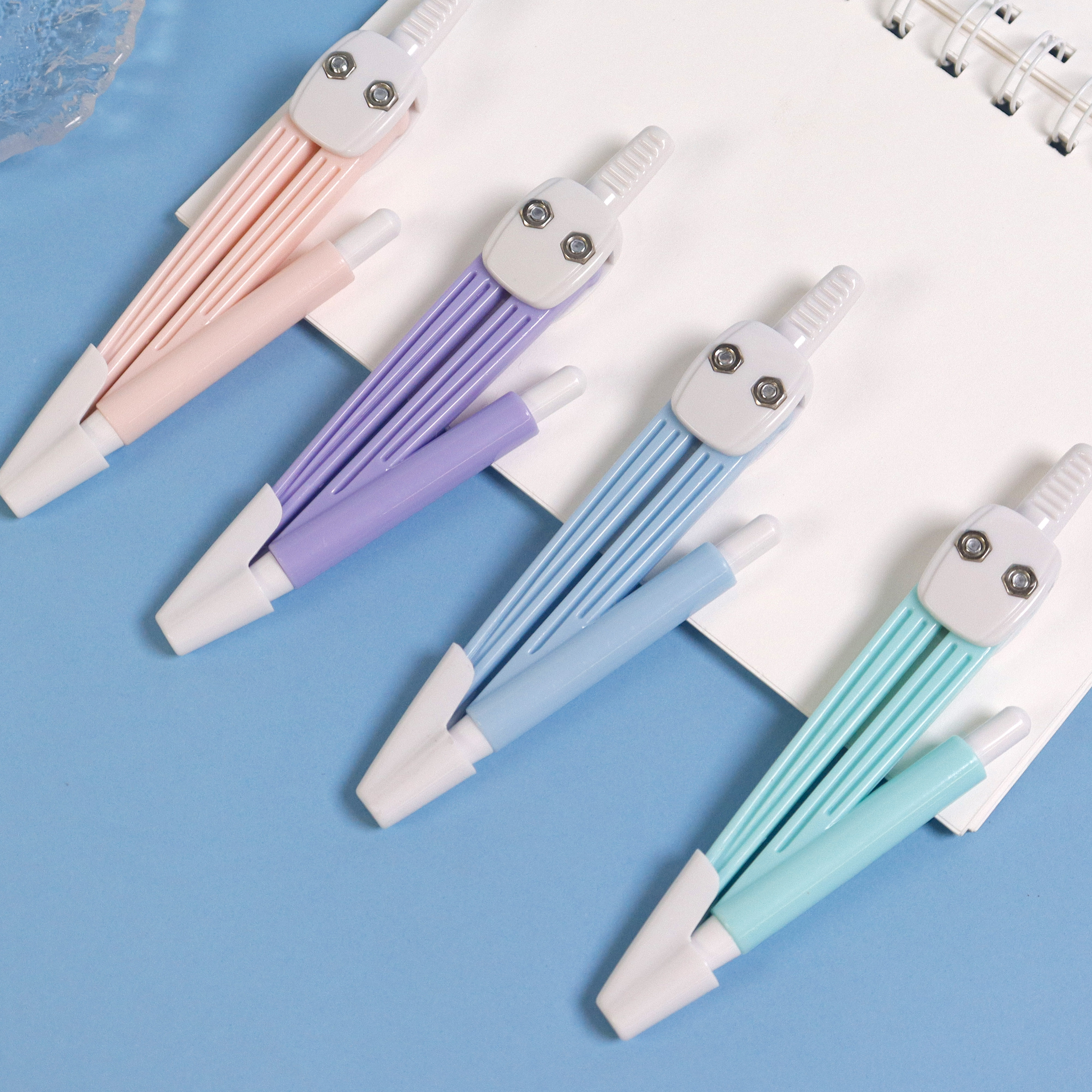 XX-9105 bagged compass, plastic and metal compass set, primary and secondary school students' examination drawing, design and drawing tools, student drawing instruments wholesale Specification image
