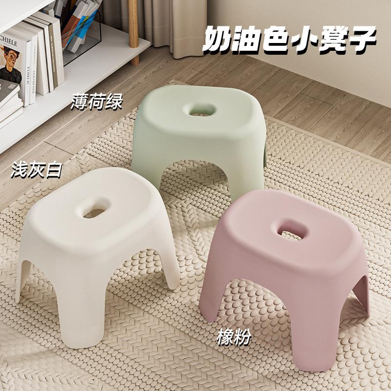 small stool household plastic thickened living room coffee table bench chair children's bathroom bath bathroom shoes changing low stool Specification drawing