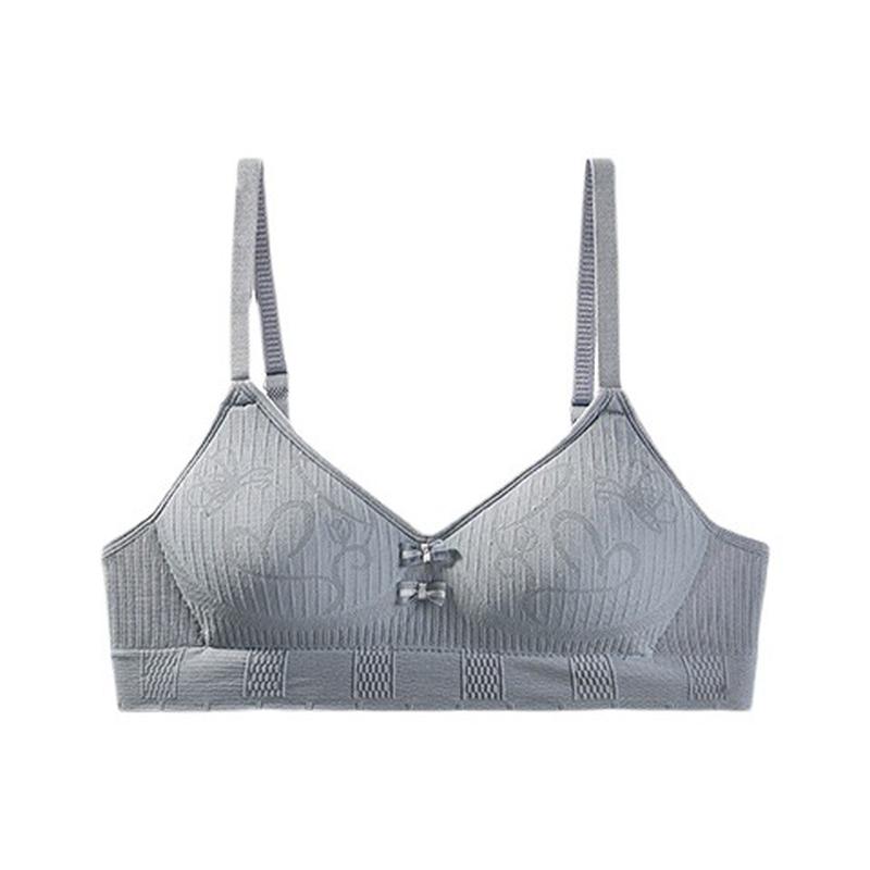 high school student underwear women's fixed cup sweet girl's bra puberty bra push-up thin women's bra Item Picture