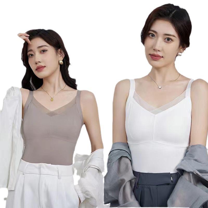 8809 silk beauty back v-neck wireless bra latex three-dimensional chest pad push up shaping shoulder strap adjustable underwear Item Picture
