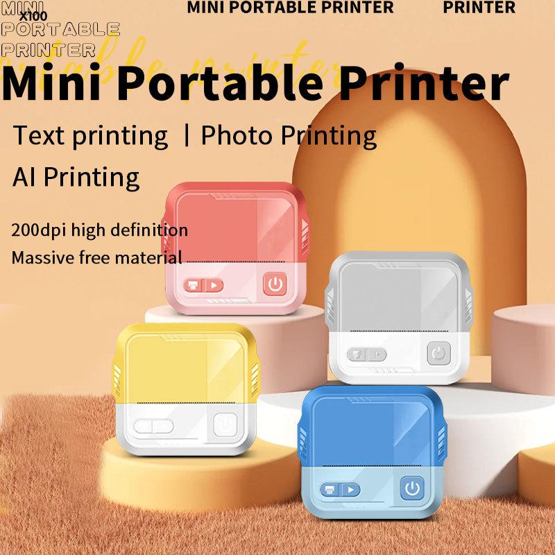 printer student household portable handheld mini wrong question pocket photo ink-free thermal hd printer