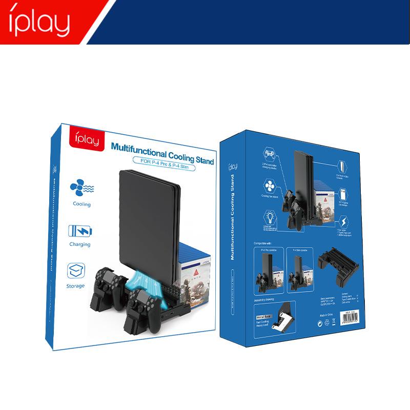 ps4 pro slim host multi-function air duct cooling base disc storage rack ps4 handle double-seat charger Item Picture