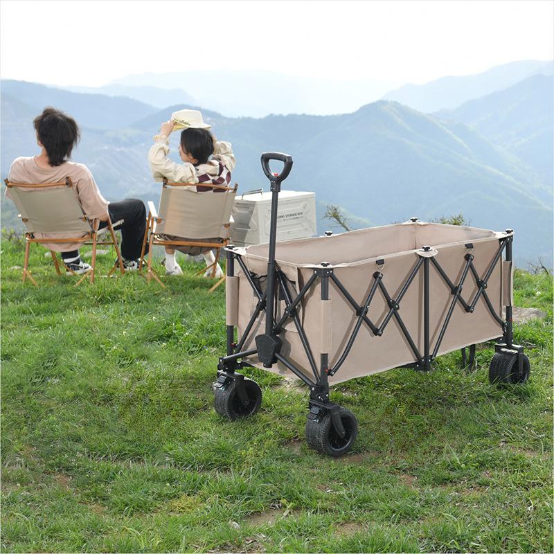 Push up Camper Outdoor Oversized Camp Car Foldable Camping off-Road Wheel Trailer Portable Stall Trolley full figure