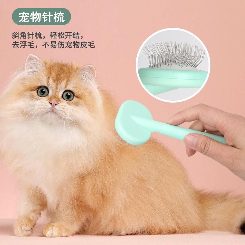 pet grooming set  comb double-sided knot untying comb  nail scissors comb flea comb hair removal supplies needle comb Application Scenario
