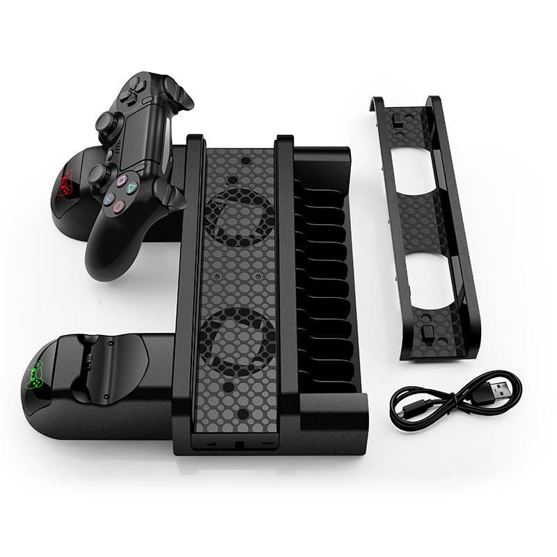ps4 slim pro main engine cooling fan bracket game disc rack ps4 handle fixed charger double charger storage rack details Picture