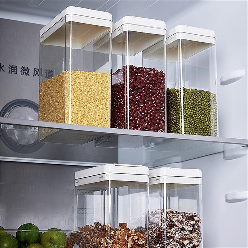 japanese-style plastic transparent sealed moisture-proof insect-proof kitchen miscellaneous grains jar storage tank multi-grain tank snack dried fruit details Picture