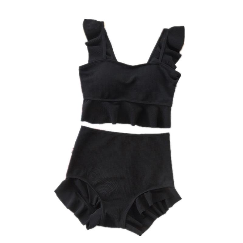 swimsuit women's split boxer conservative slimming korean ins style small chest push up sexy bikini hot spring swimming suit Item Picture