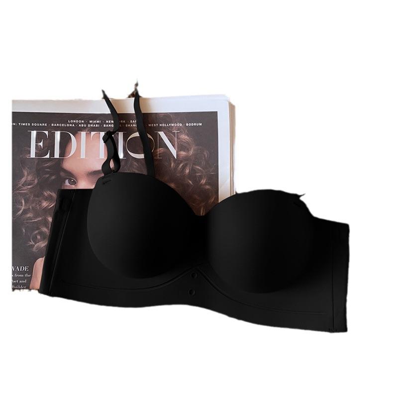 seamless underwear for women tube top non-slip breast holding small chest push up wireless strapless sexy half cup large bra Item Picture