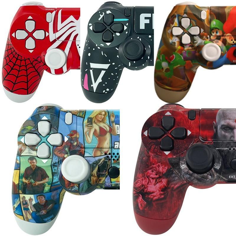 Cross-Border New PS4 Handle Water Transfer Printing Craft with Pattern Game Handle Wireless Bluetooth Double Vibration Double Motor full figure