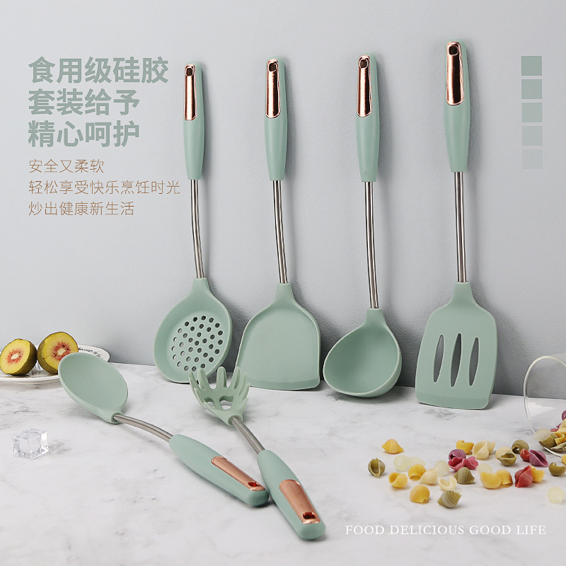 厨房用品/不锈钢锅厨具/硅胶铲硅胶/漏勺/厨具细节图