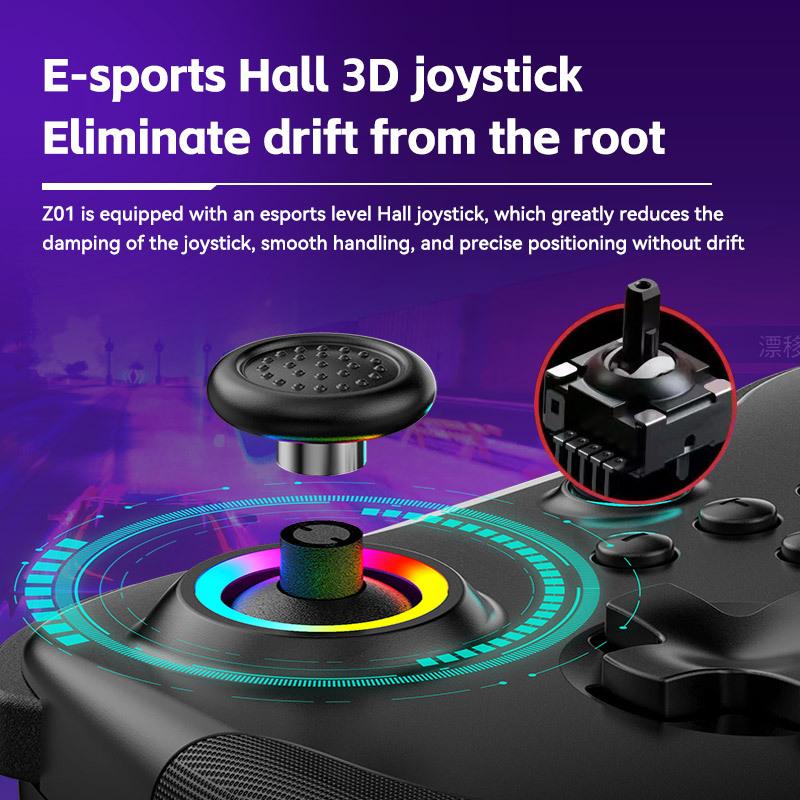 z01 wireless game handle dazzling switch computer android iosps3/ps4 dual hall sense tesla details Picture