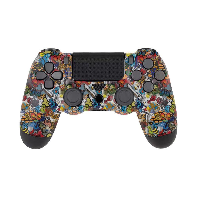Cross-Border New PS4 Handle Water Transfer Printing Craft with Pattern Game Handle Wireless Bluetooth Double Vibration Double Motor Item Picture