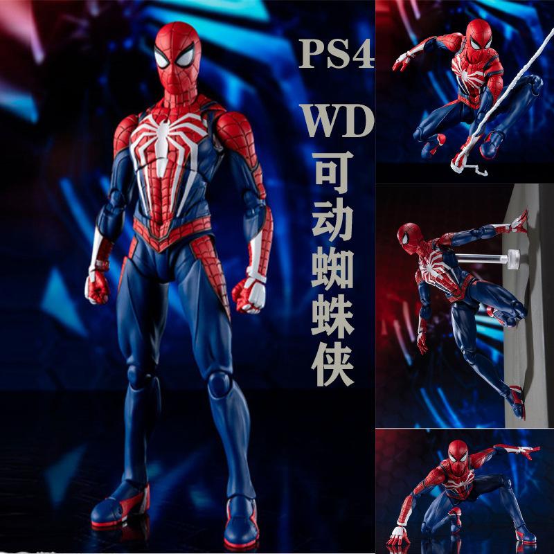 wd spider-man upgrade combat clothes sony ps4 game version movable spider handmade toy decoration model full figure