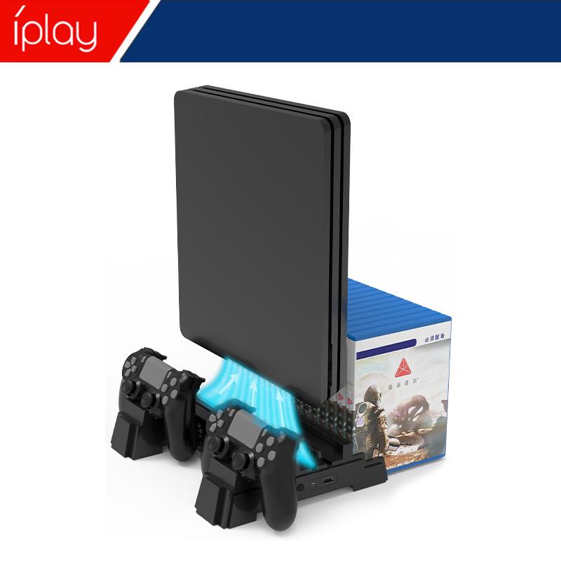 ps4 pro slim host multi-function air duct cooling base disc storage rack ps4 handle double-seat charger details Picture