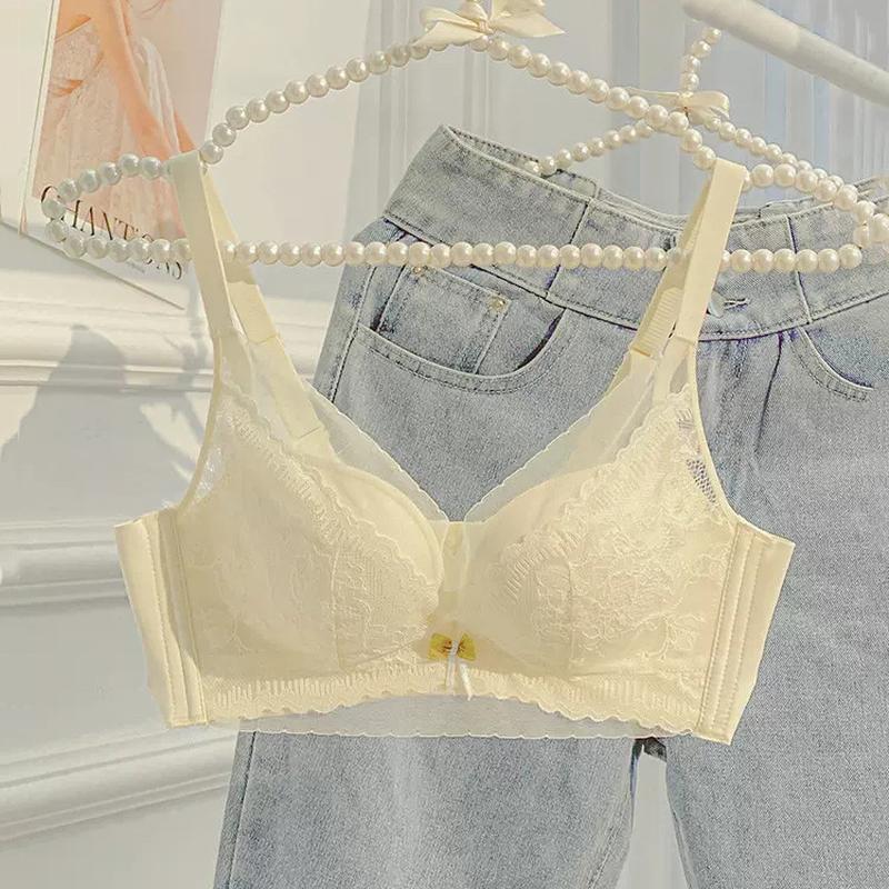 Bobo Chest Lace Underwear Women's Wireless Small Chest Push up Sexy Push up Accessory Breast Push up Anti-Sagging Adjustable Bra