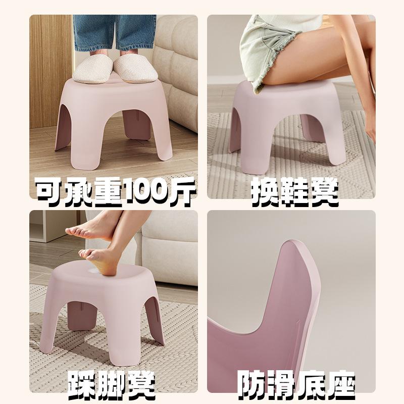small stool household plastic thickened living room coffee table bench chair children's bathroom bath bathroom shoes changing low stool Application Scenario