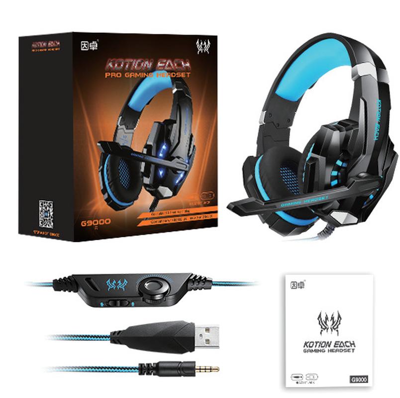 kotioneach inzhuo g9000 wired headset wholesale ps4 game bass noise reduction headset Specification drawing